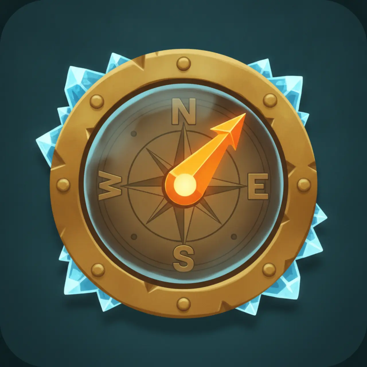 Vintage compass slot symbol